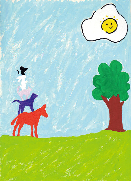 Happy Animal World, drawn by our founder at age 7